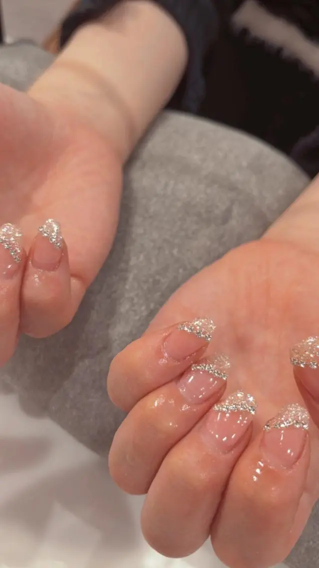 ネイル オーロラネイル キラキラネイル ラメ(グリッター) 鶴橋wooone nail.rieのネイルデザイン