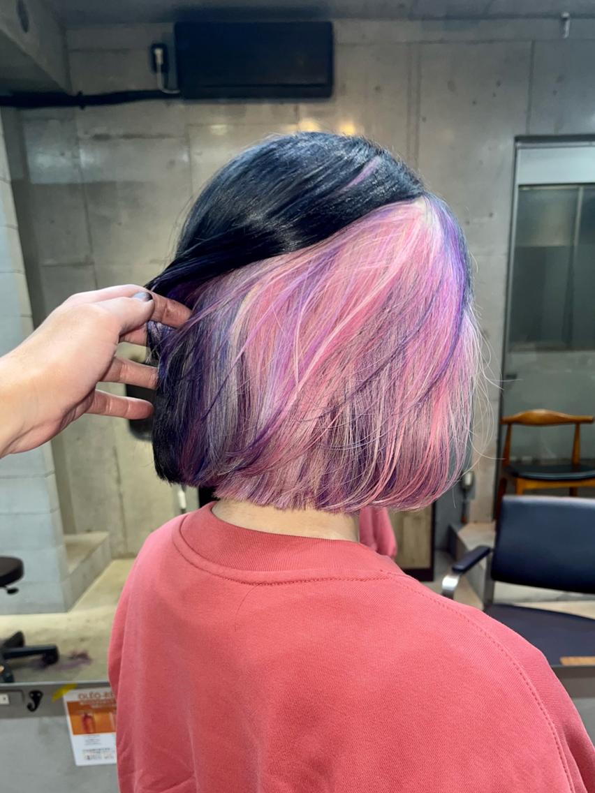 ショート カラー デザインカラー カット ヘアカラー トリートメント edge.下北沢 相場堅弥のヘアスタイル
