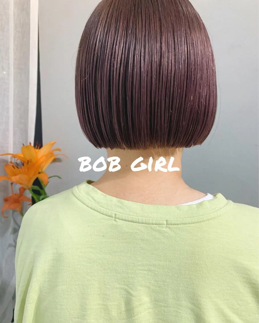 ショート カラー ボブパーマコテ巻き風 パーマNo1深江秀平のヘアスタイル