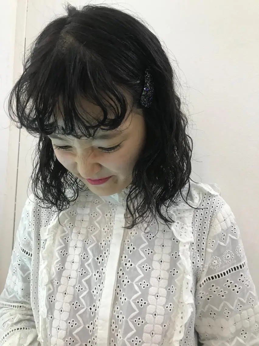 パーマ 💓パーマ，💗 レイヤーカットのヘアスタイル