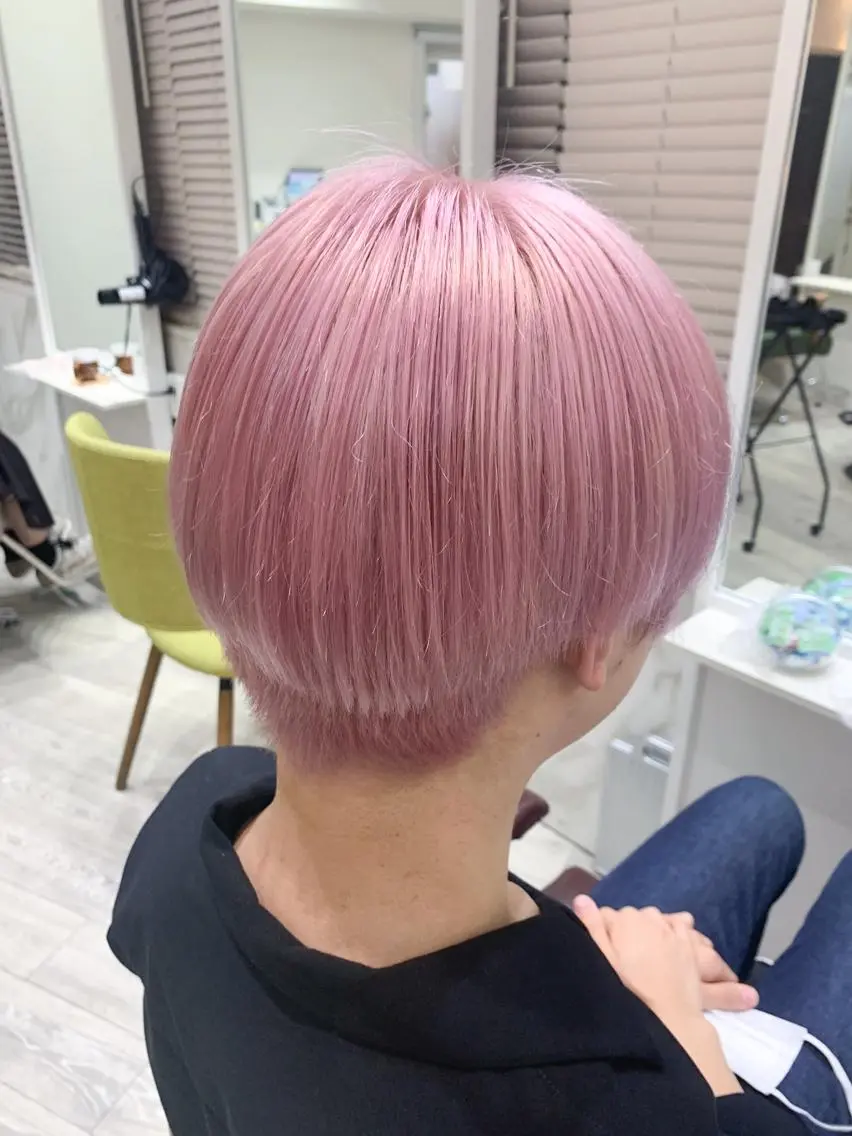 ショート カット ヘアカラー トリートメント ☺︎ RIHOのヘアスタイル