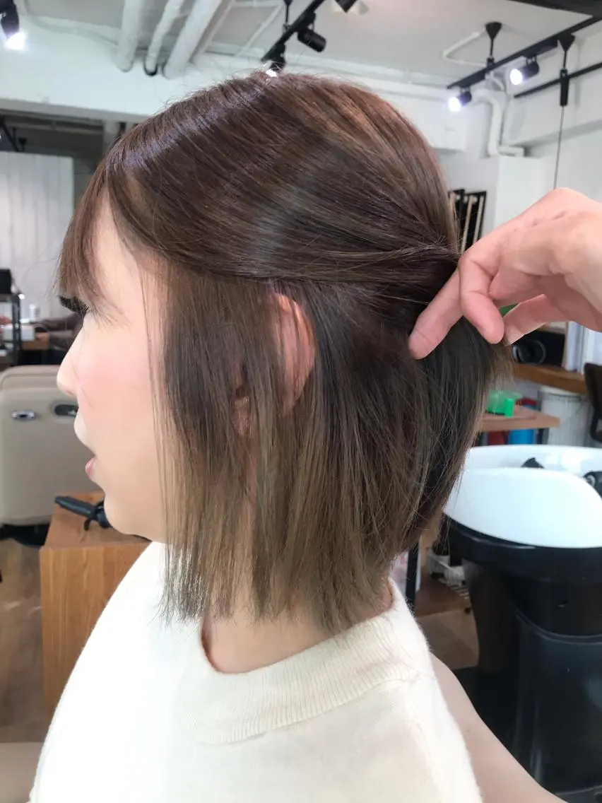 ミディアム カラー 吉田 小百合のヘアスタイル