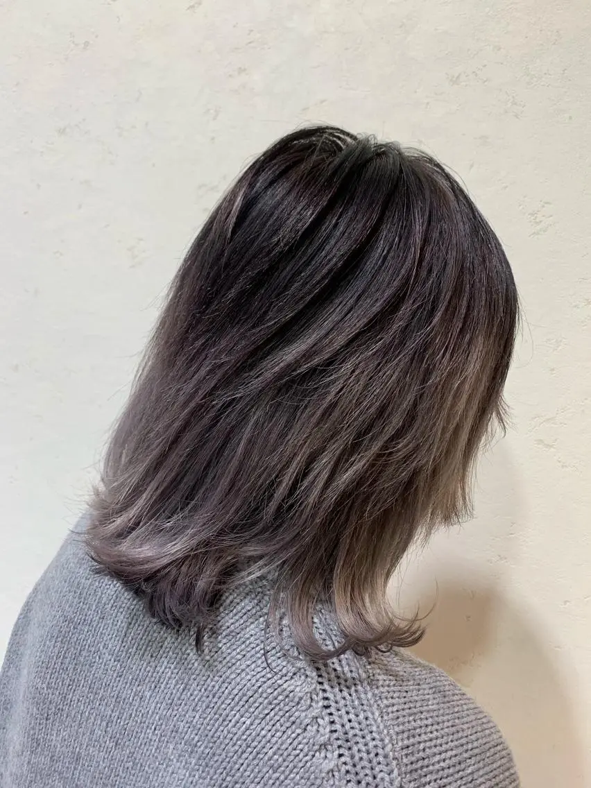 ミディアム カラー ヘアカラー トリートメント 天野 開のヘアスタイル