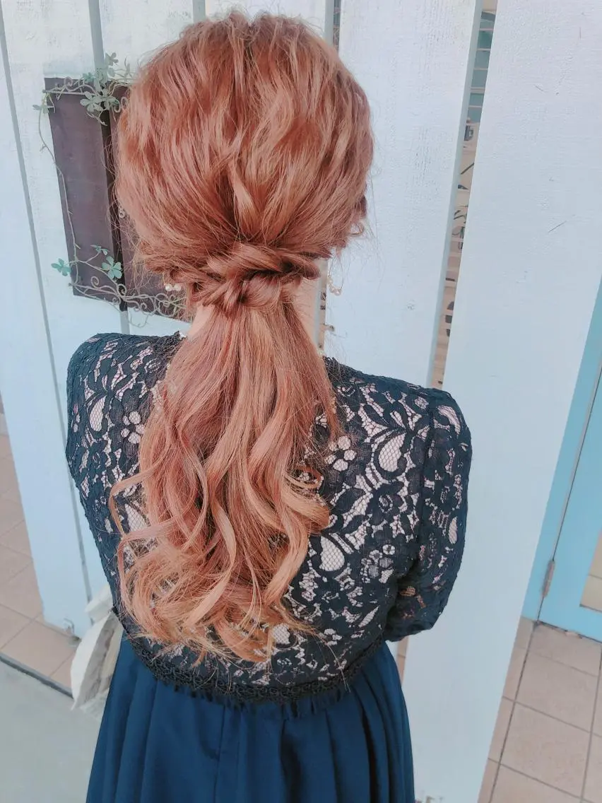 ロング ヘアアレンジ 森安 華楠のヘアスタイル