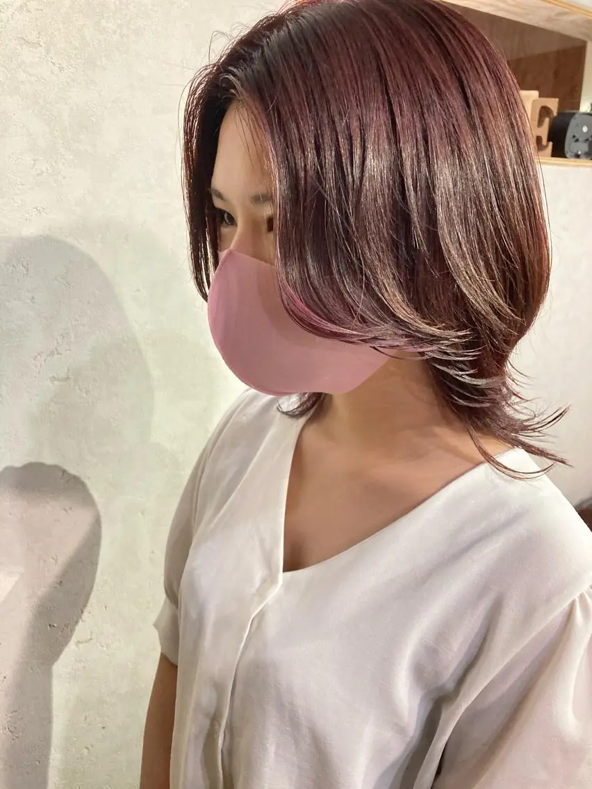 ミディアム カラー 韓国風ヘア ウルフカット 🌸髪質改善特化🌸 店長　ゆうやのヘアスタイル