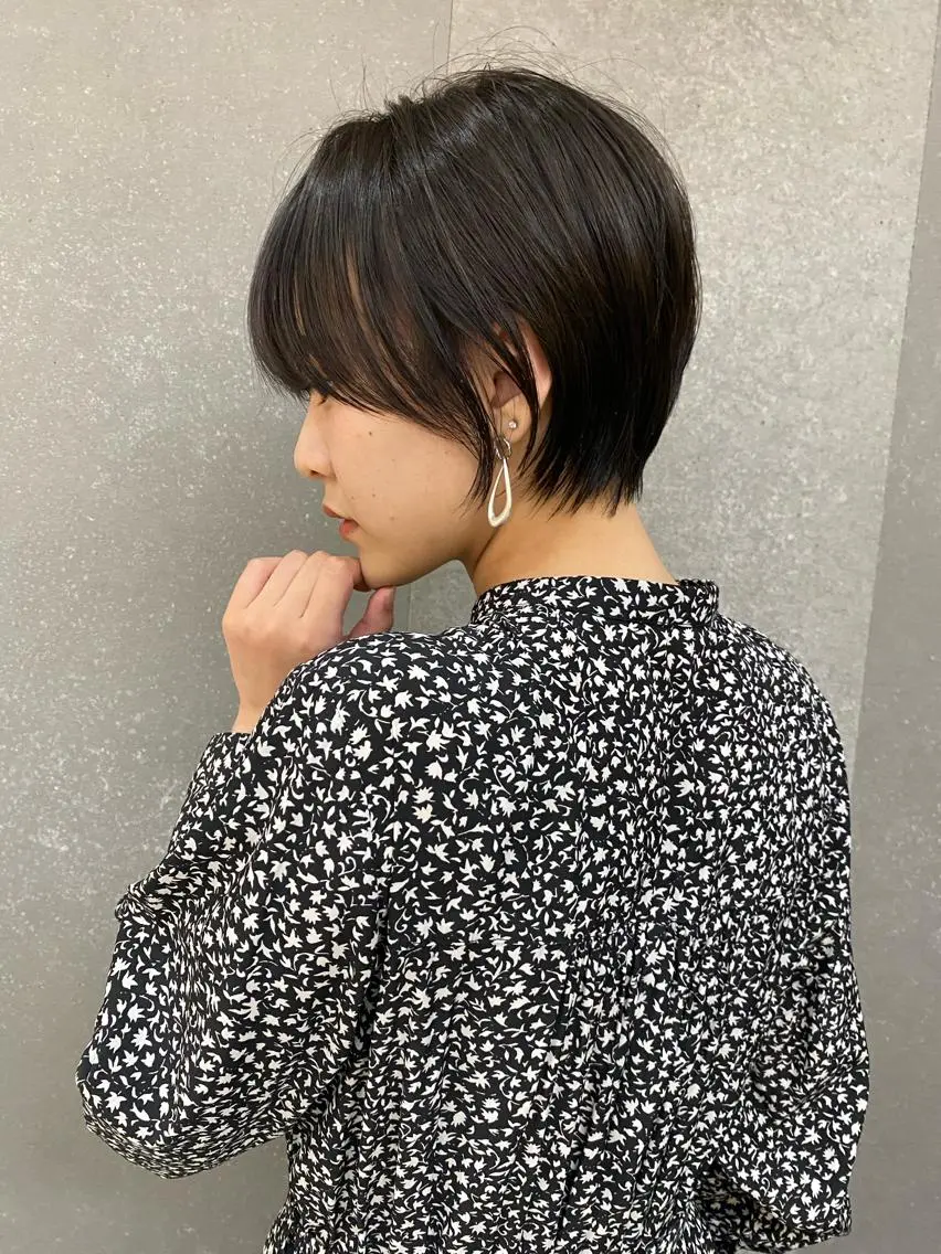 ショート カラー 縮毛矯正×艶髪カラー 髪質改善/三ツ木のヘアスタイル
