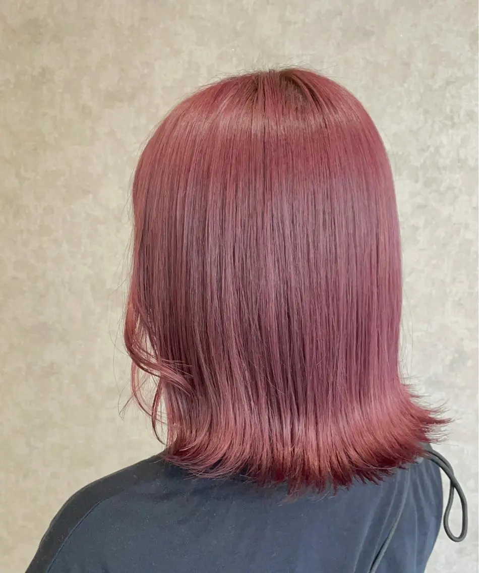 ミディアム カラー ピンクカラー バレイヤージュ特化｜ Takuのヘアスタイル