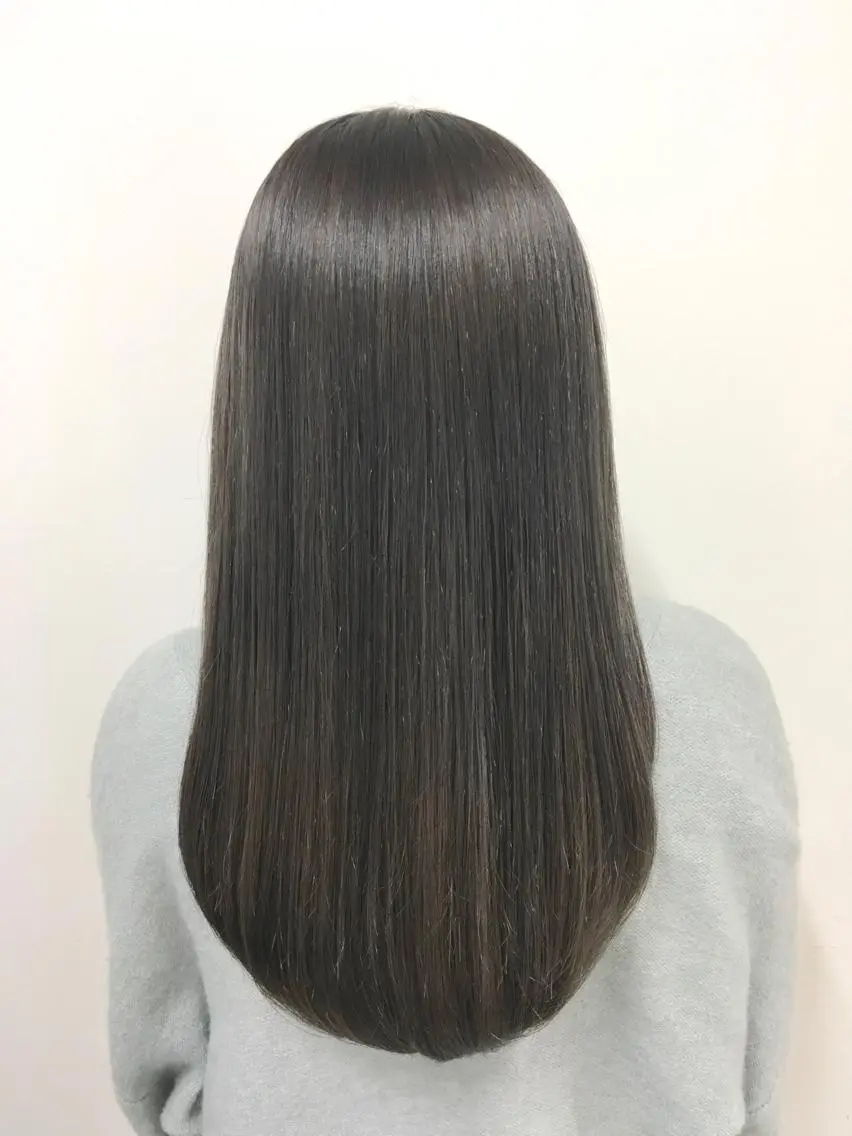 ロング カラー グレージュ ヘアカラー トリートメント ヘアセット yoshi ☆のヘアスタイル