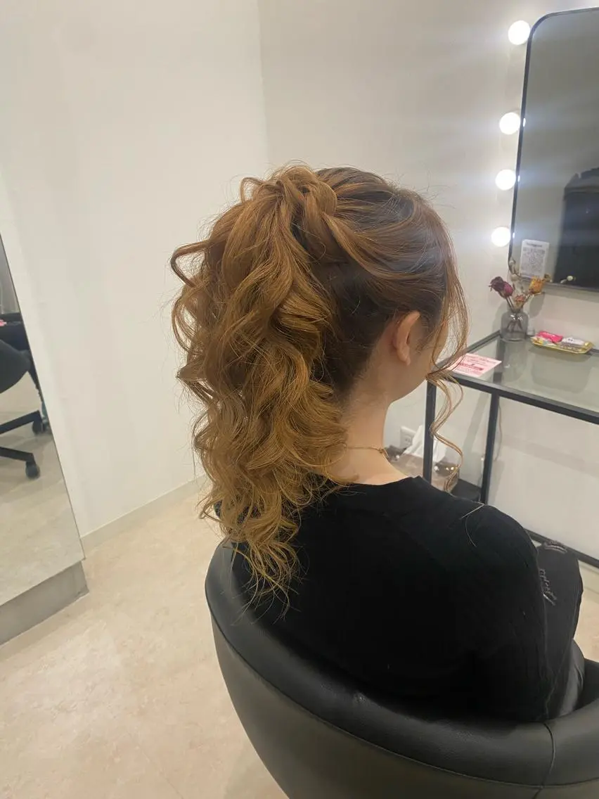 ヘアアレンジ ヘアセット Mikazuki オーナーTeradaのマツエク・マツパデザイン