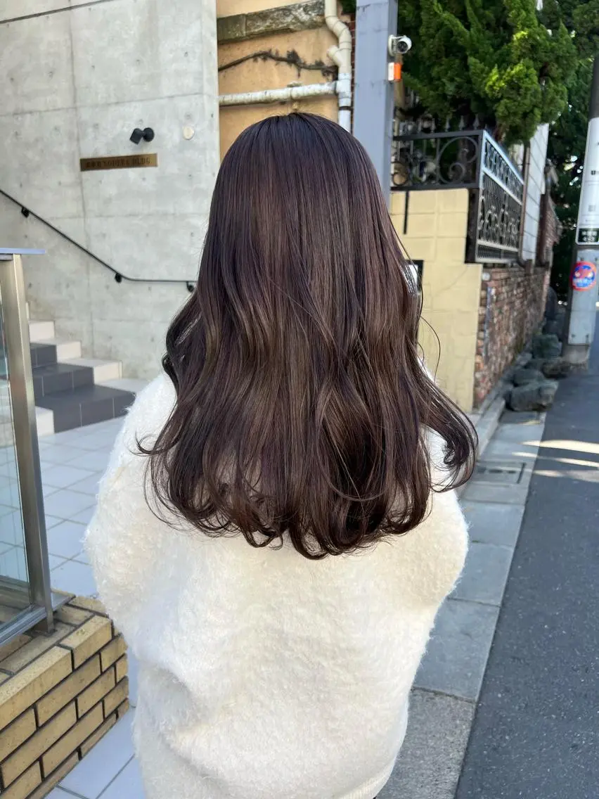ロング カラー カット ヘアカラー トリートメント 似合わせヘア🫶🏻 つきいてるみのヘアスタイル