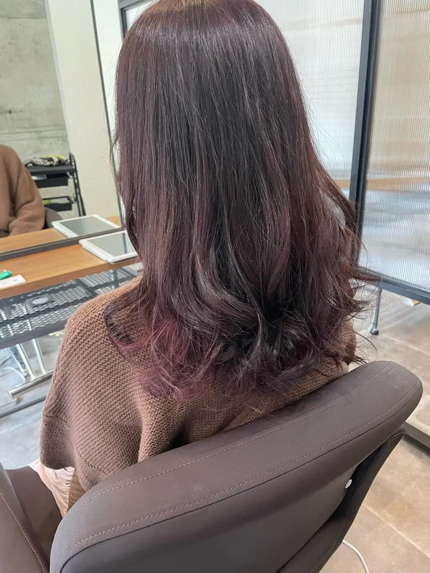 セミロング ヘアカラー トリートメント 不動令 認定カラーリストのヘアスタイル