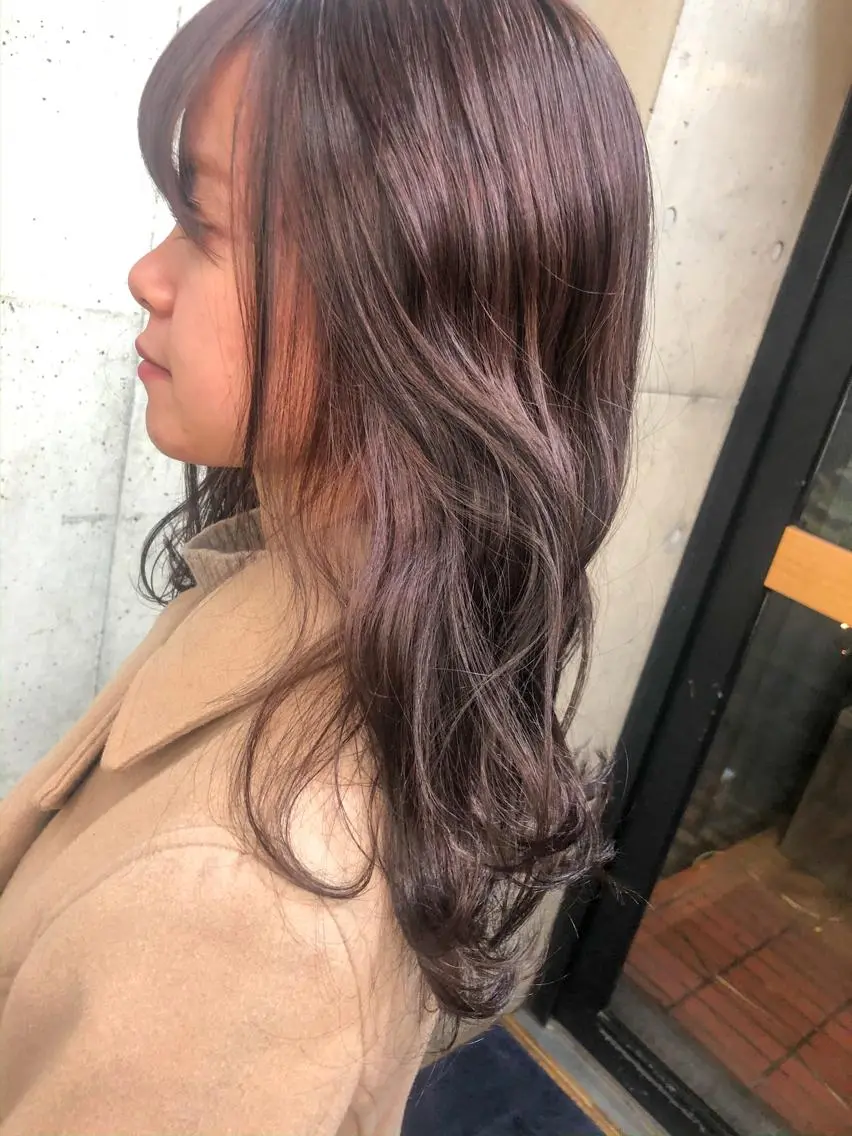 ミディアム カラー ベージュカラー ハイライトカラー ピンクカラー ピンクベージュ ハイライト カット ヘアカラー トリートメント センスをお届けします 大谷将生infpのヘアスタイル
