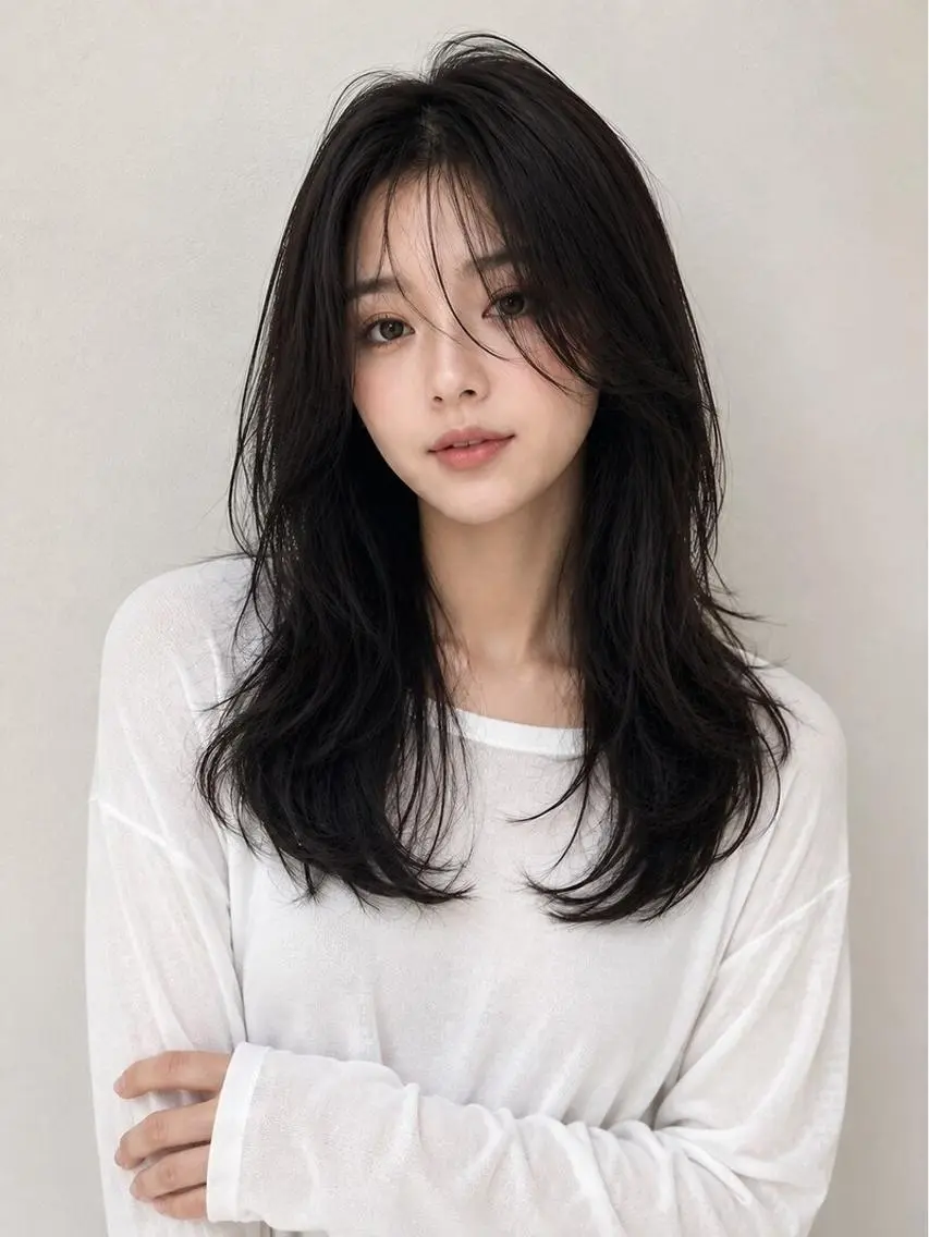 ミディアム レイヤーカット トリートメント tahie 松屋町のヘアスタイル