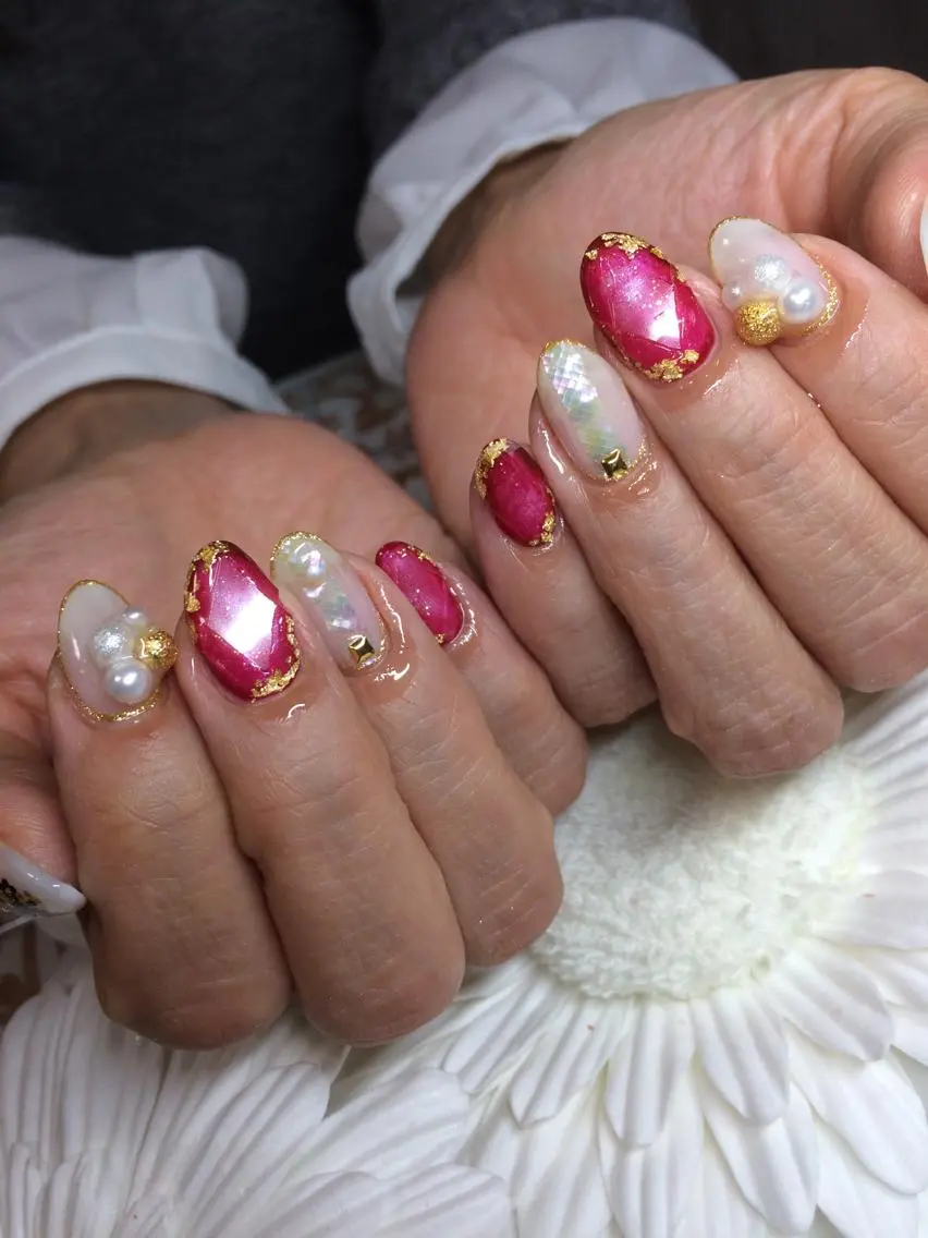 ネイル ハンドネイル Nailsalon E's cafeのネイルデザイン