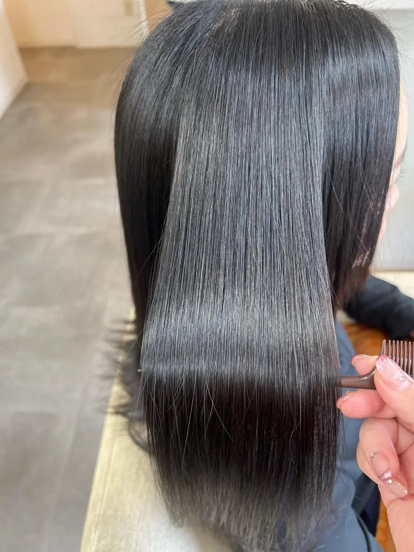 ロング 髪質改善 縮毛矯正 たかはし るなのヘアスタイル