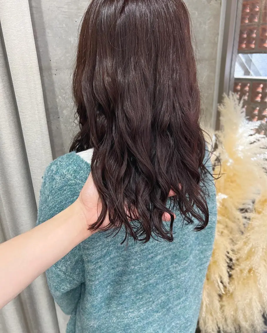 ミディアム パーマ カット パーマ トリートメント ボブパーマコテ巻き風 パーマNo1深江秀平のヘアスタイル