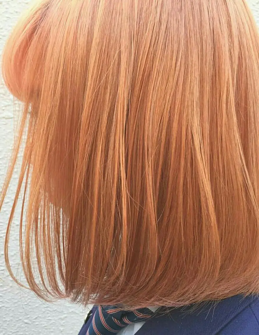 ミディアム カラー オレンジ 畑中秀平💛艶髪💜 Babylon 代表のヘアスタイル