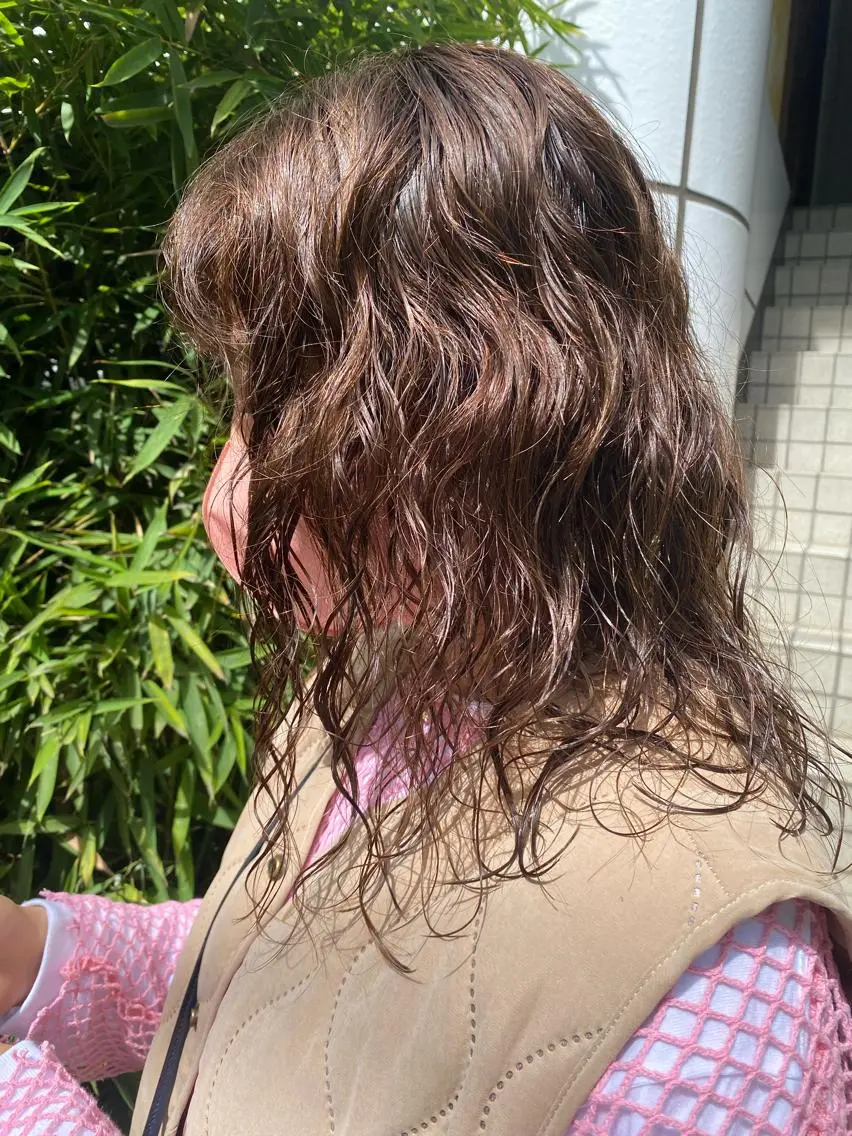 セミロング カラー パーマ カット パーマ トリートメント Hayashi Shioriのヘアスタイル