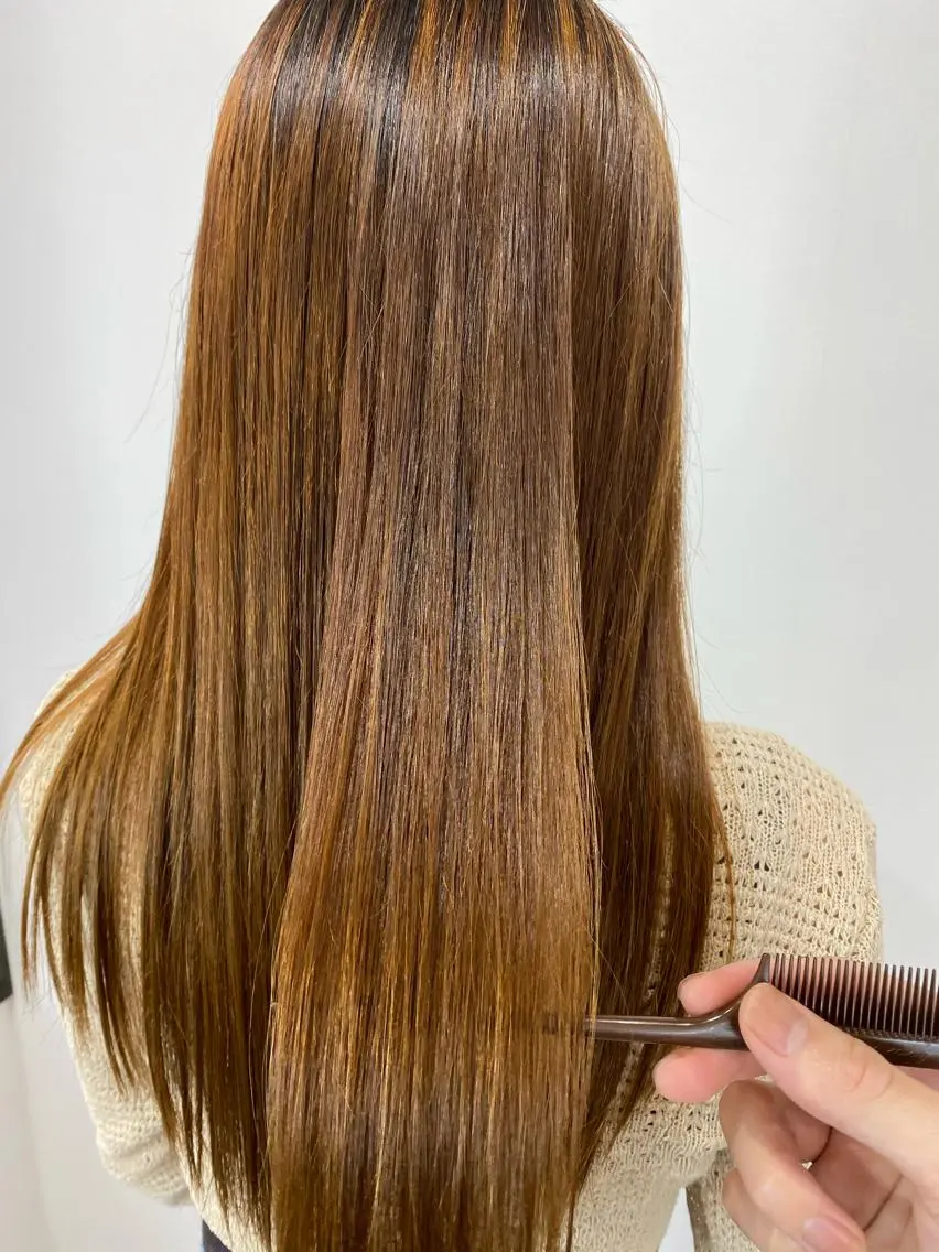 ロング 縮毛矯正 【乾かすだけで革命】 早矢仕正志のヘアスタイル