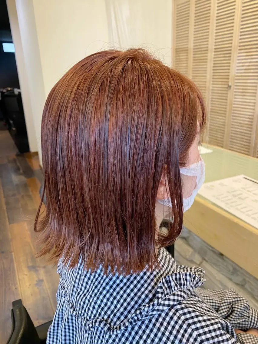 ミディアム カラー カット ヘアカラー トリートメント 中川 茜里のヘアスタイル