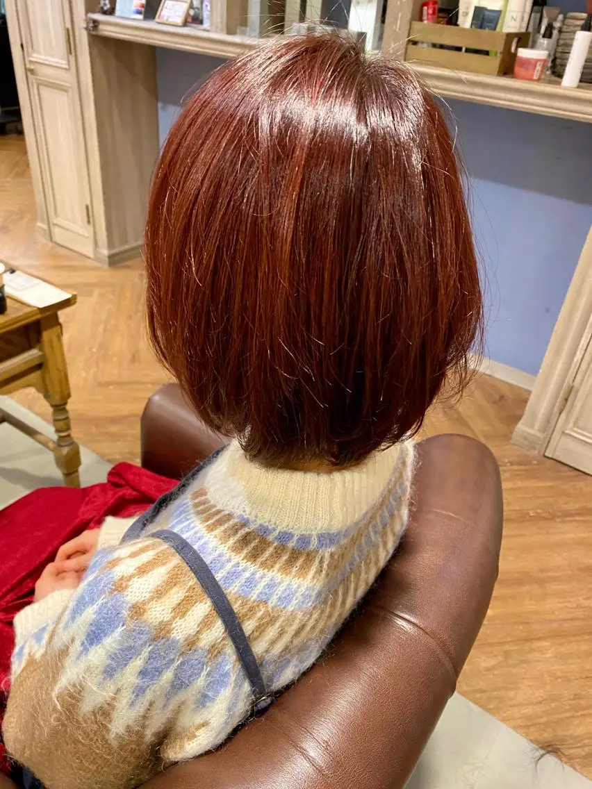 ショート カラー ピンクカラー レッドカラー ローズカラー 美髪・髪質改善 有田怜平のヘアスタイル