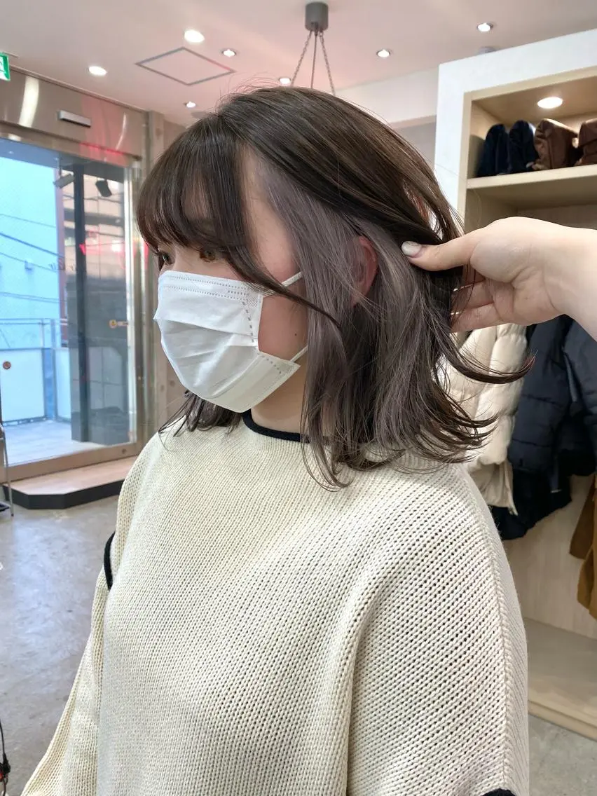 ミディアム カラー ヘアアレンジ ヘアカラー 小顔カット/艶 カラー特化♡MIHOのヘアスタイル