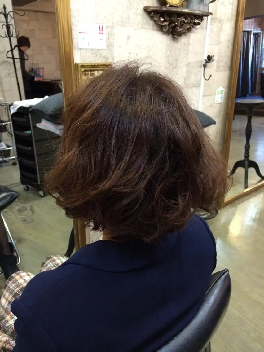 ショート パーマ ショートヘア デジタルパーマ インナーカラー/天神 ブリーチ/吉田のヘアスタイル