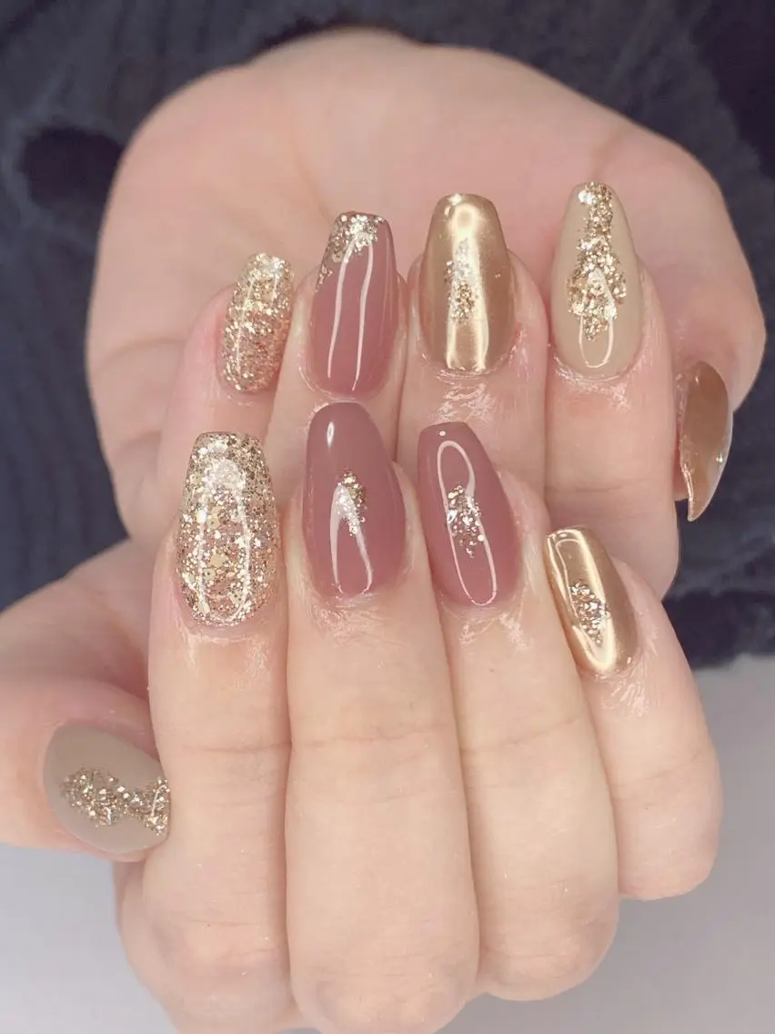 ネイル アニマル柄 アートネイル オーロラネイル 桜ネイル クリアネイル Nail Salon ertiのネイルデザイン