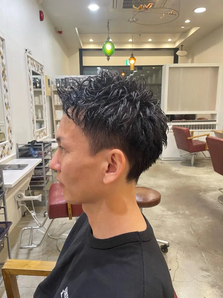 ショート パーマ メンズ ビジネス メンズパーマ 畠山 渚のヘアスタイル