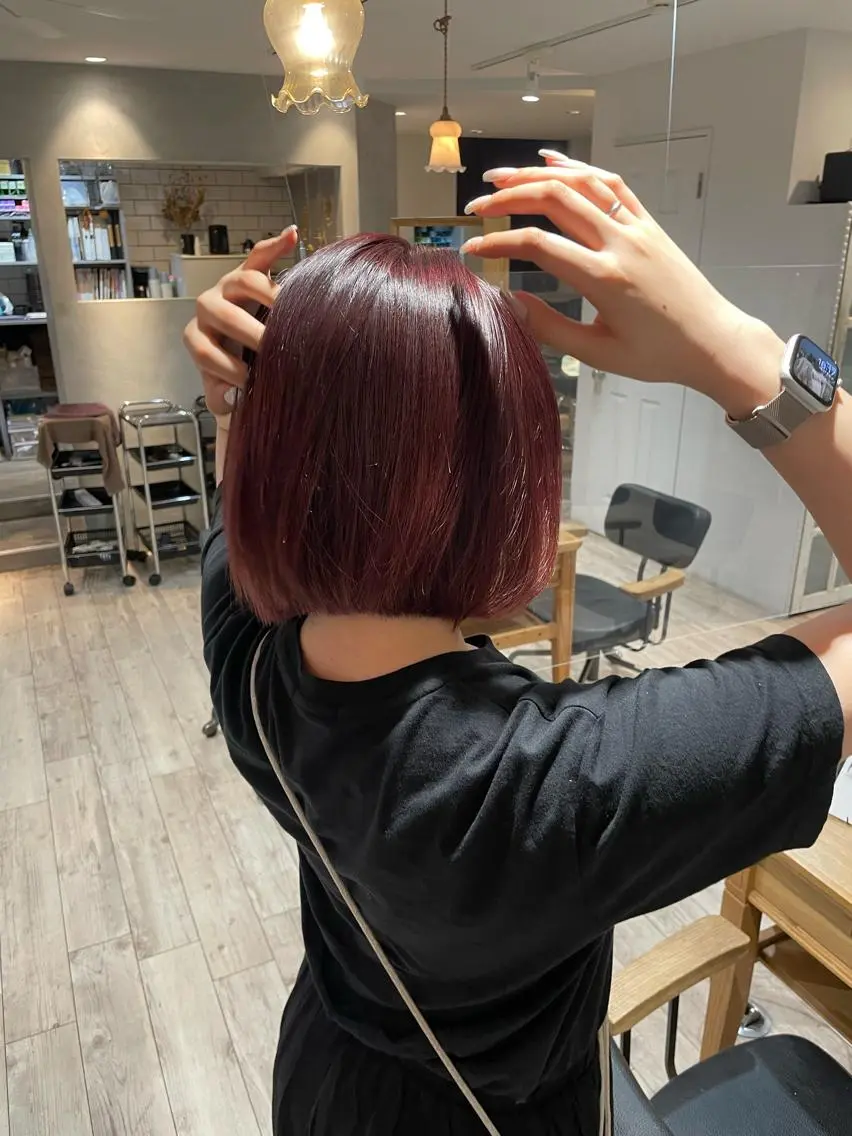 ミディアム ヘアカラー トリートメント 岩下昂世/ ハイトーン/デザインのヘアスタイル
