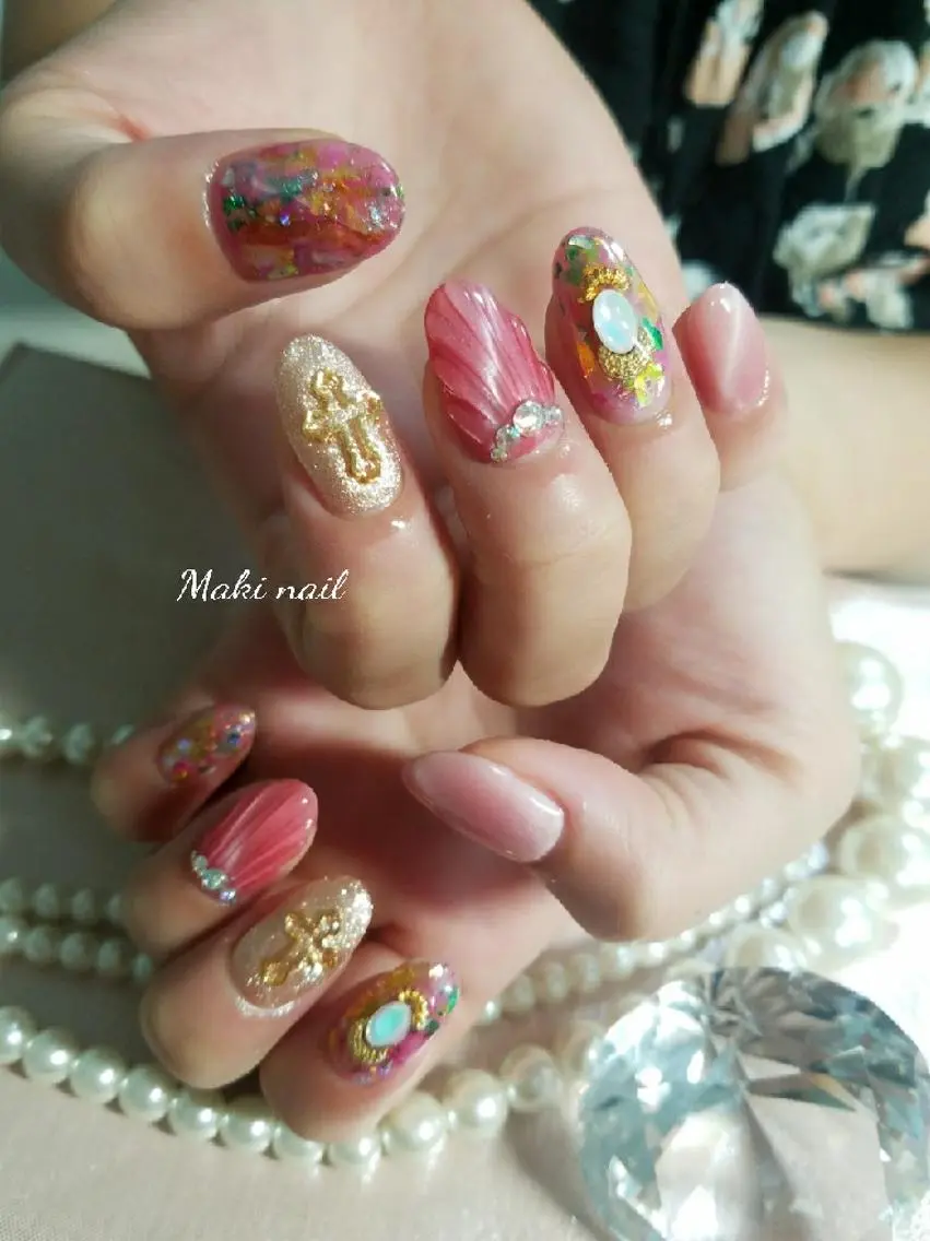 ネイル ショート ジェルネイル マグネットネイル ハンドネイル ･:*+.✳︎˚✧₊ MAKI NAILのネイルデザイン
