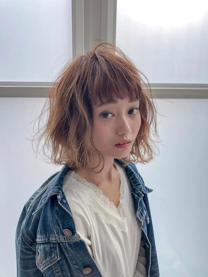 ショート カラー パーマ ショートボブ ボブ ショートヘア 宮本 聖希のヘアスタイル