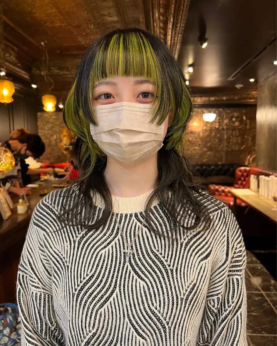セミロング カラー カット ヘアカラー 圧倒的デザイン力 店長🎨RENAのヘアスタイル