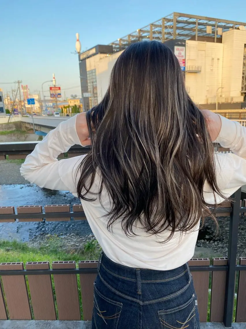セミロング カット ヘアカラー トリートメント 粕川 達哉のヘアスタイル