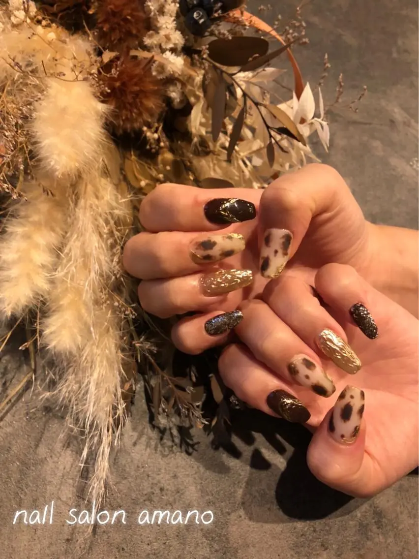 ネイル フラワーネイル ジェルネイル 大理石ネイル(マーブル) ニュアンスネイル シンプルネイル nail salon amanoのネイルデザイン