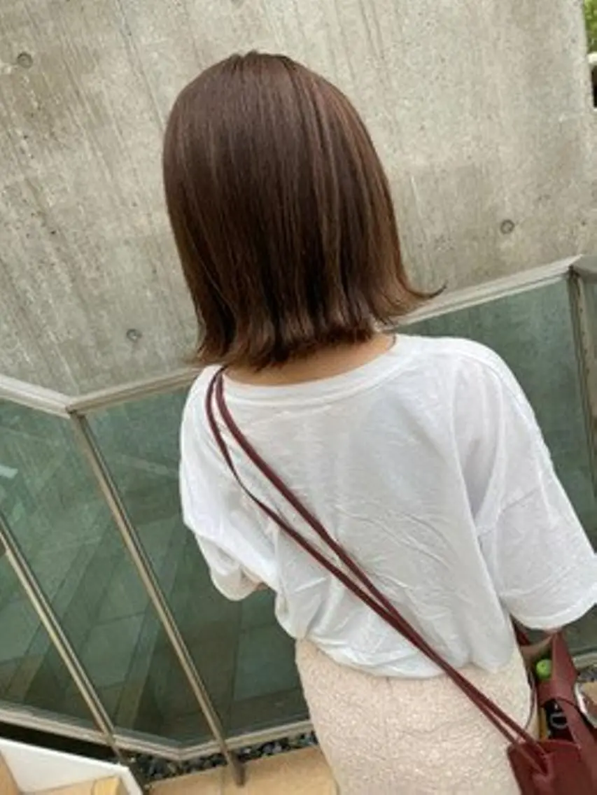 セミロング カラー パーマ ヘアアレンジ セミロングパーマ アディクシーカラー アッシュ ベージュカラー ブラウンカラー カット トリートメント 【ヘアケア特化型】 newi天王寺のヘアスタイル
