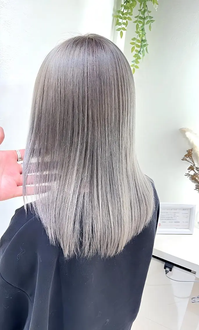 セミロング カラー ブリーチ 髪質改善 ヘアカラー 菅野翔汰/髪質改善 カラー/ブリーチのヘアスタイル