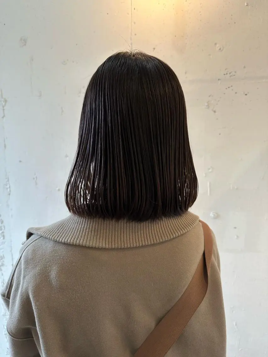 ミディアム 縮毛矯正 トリートメント 田口 樹理のヘアスタイル