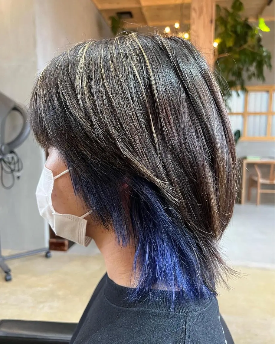 ショート カラー ハイライトカラー イルミナカラー ボブ ハイライト 髪質改善 シンヤヘアーズ 泉大津本店のヘアスタイル