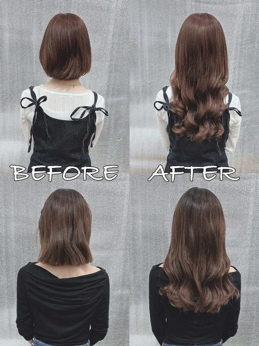 ロング カラー ヘアアレンジ シールエクステ バレイヤージュ ブリーチ ケアブリーチ ダブルカラー LIP 大阪本店 エクステ MISAのヘアスタイル
