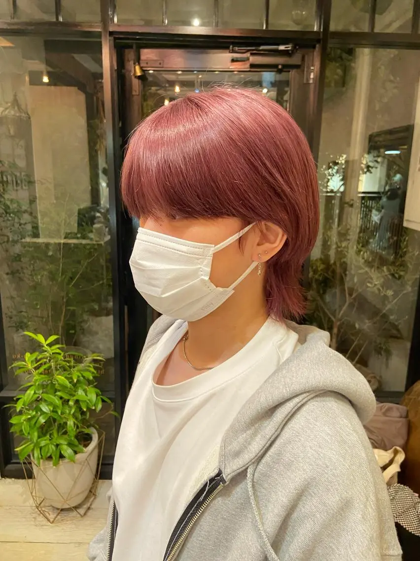 カラー ピンクカラー ピンクパープル ダメージレス美容師 🌱水島侑理のヘアスタイル
