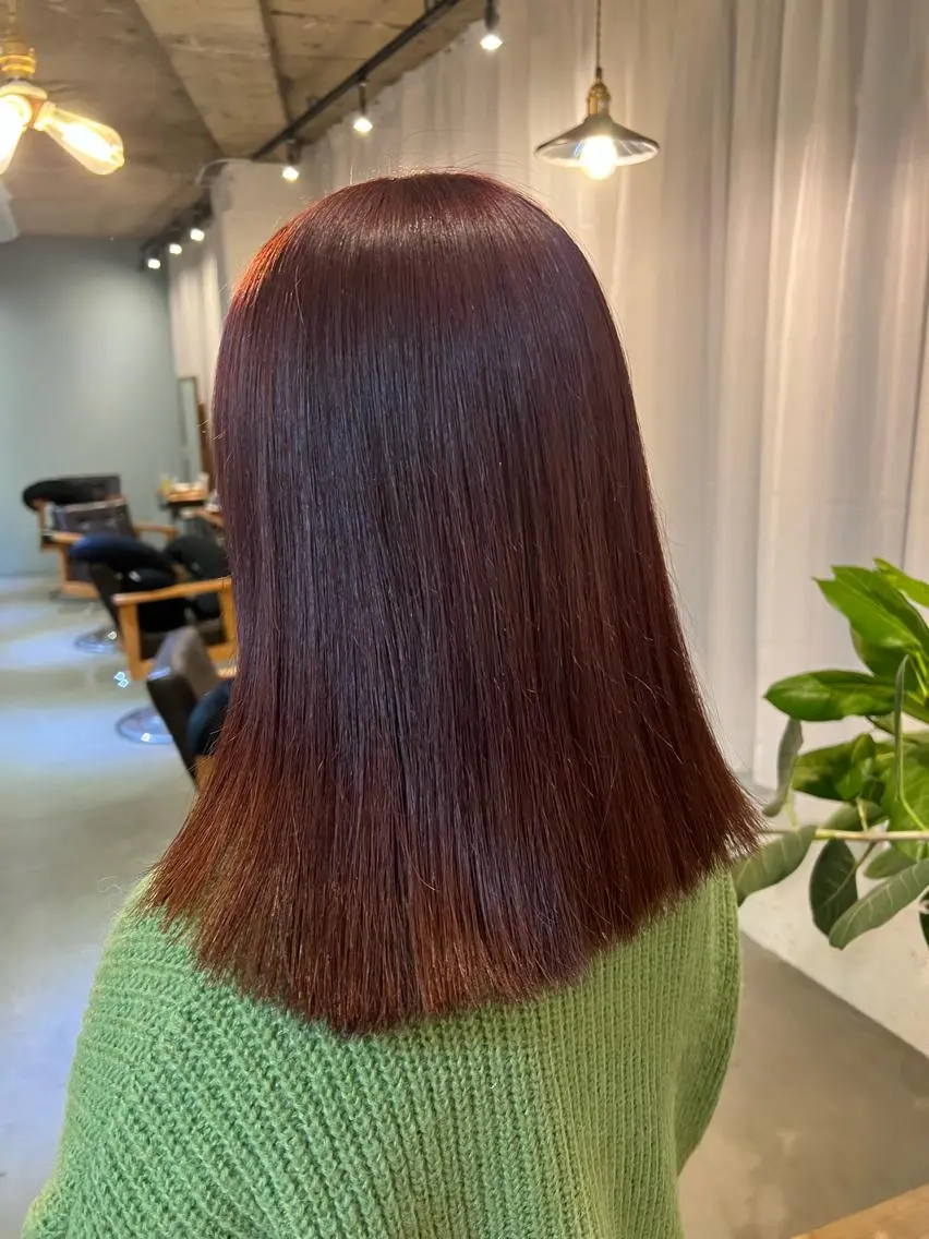 セミロング カラー ヘアカラー トリートメント 中井 一葉のヘアスタイル