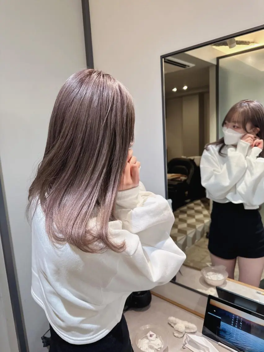 ロング カラー NATSUMI 🐻❄️🤍のヘアスタイル