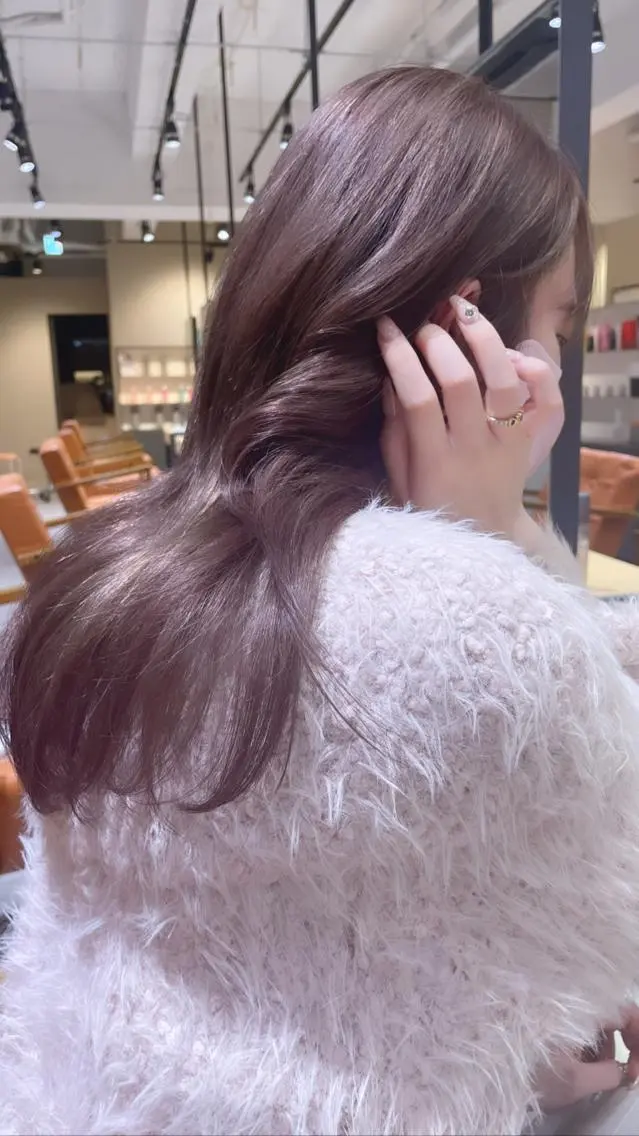 カラー グレージュ ラベンダーカラー ラベンダーグレージュ ラベンダーグレー 石山 洸平のヘアスタイル