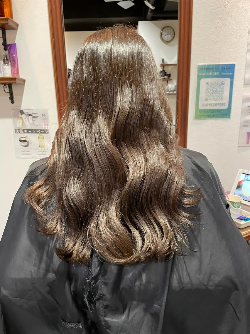 ロング カット ヘアカラー トリートメント 金児拓磨 韓国ヘア◎ヨシンモリのヘアスタイル