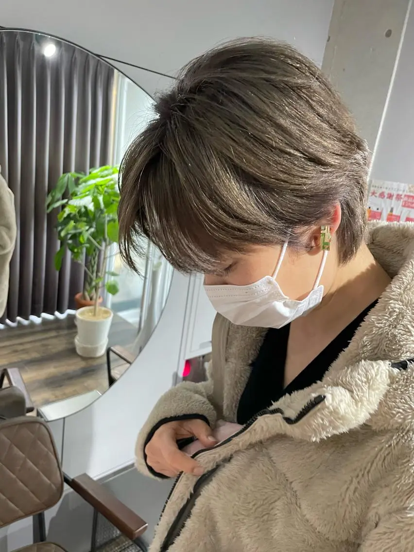 ショート ショートヘア カット ヘアカラー トリートメント 上品な大人レイヤー 🍀渋谷🍀濱口敬太のヘアスタイル