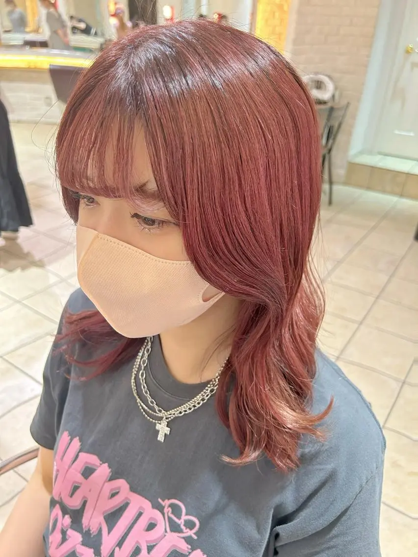 ミディアム ヘアカラー momoha 『モテヘア🍓』のヘアスタイル