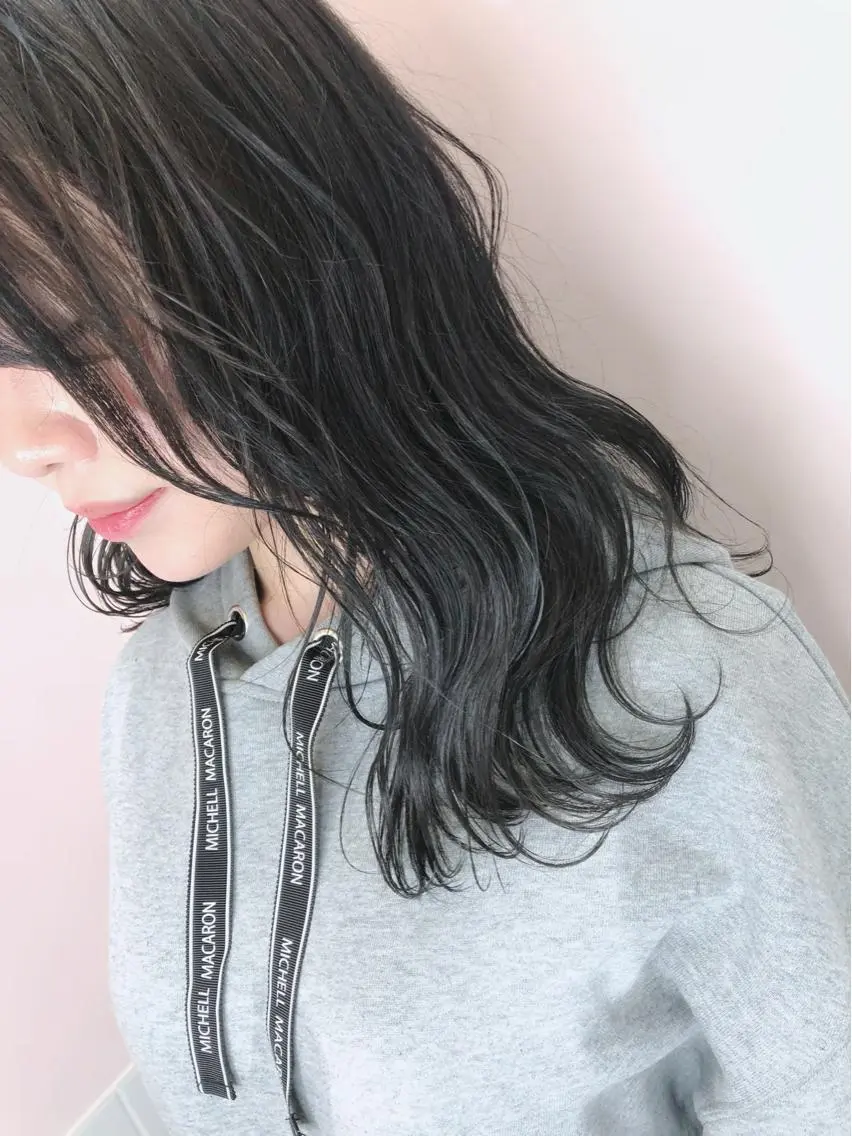 ロング ヘアカラー 縮毛矯正 トリートメント 1%【横浜】 髪質改善&ケアカラーのヘアスタイル