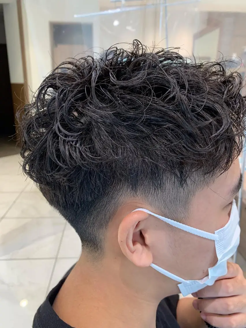 ショート パーマ メンズ カット パーマ Ash 中岡ゆうたのヘアスタイル