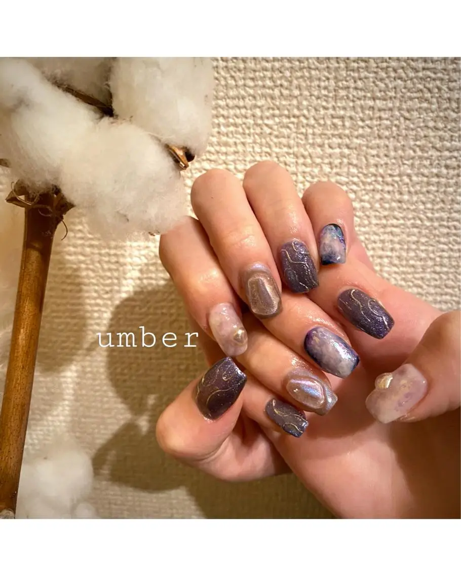 ネイル クリアネイル フットネイル フレンチネイル マグネットネイル メンズネイル ハンドネイル umber 三茶1分のネイルデザイン